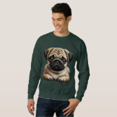 Mops-Hündchen Sweatshirt (Vorne ganz)