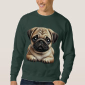 Mops-Hündchen Sweatshirt (Vorderseite)