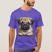 Mops-Hündchen T-Shirt (Vorderseite)