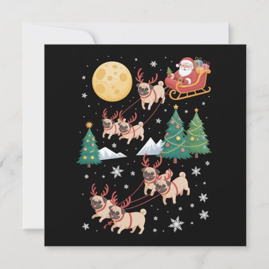 Mops-Hunde-Baum-Weihnachts-Pulli Weihnachten Haust (Vorderseite)