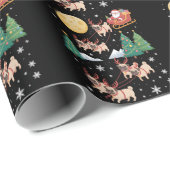 Mops-Hunde-Baum-Weihnachts-Pulli Weihnachten Haust Geschenkpapier (Rolleneckpunkt)