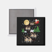 Mops-Hunde-Baum-Weihnachts-Pullover Xmas-Haustier- Magnet (Vorderseite/Rückseite)