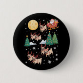 Mops-Hunde-Baum-Weihnachtspullover Xmas-Haustier-T Button (Vorderseite)