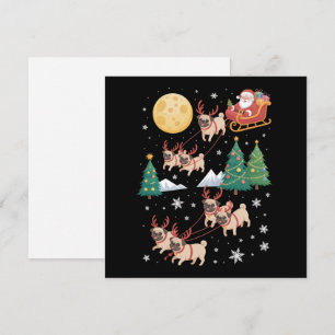 Mops-Hunde-Baum-Weihnachtspullover Xmas-Haustier-T Feiertagskarte