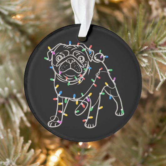 Mops-Hunde-Baum-Weihnachtspullover Xmas-Haustier-T Ornament (Baum)