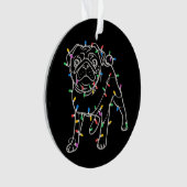 Mops-Hunde-Baum-Weihnachtspullover Xmas-Haustier-T Ornament (Vorderseite)