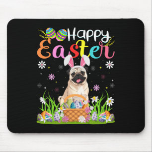 Mops Hunde Happy Ostereier HUNDERT Ostern Mousepad