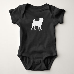 Mops Hunde Kinderdusche Graues Welpengeschlecht ne Baby Strampler