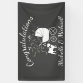 Mops Hunde Kinderdusche Graues Welpengeschlecht ne Banner (Vertikal)