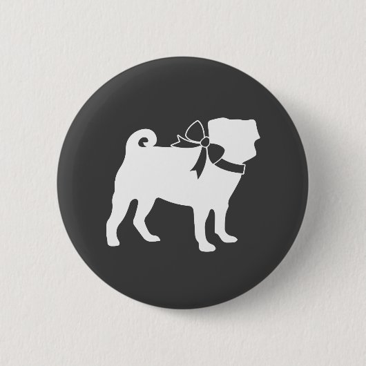 Mops Hunde Kinderdusche Graues Welpengeschlecht ne Button (Vorderseite)