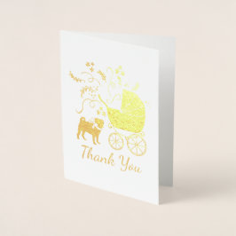 Mops Hunde Kinderdusche Graues Welpengeschlecht ne Folienkarte