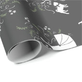 Mops Hunde Kinderdusche Graues Welpengeschlecht ne Geschenkpapier (Rolleneckpunkt)