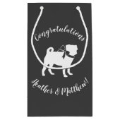 Mops Hunde Kinderdusche Graues Welpengeschlecht ne Kleine Geschenktüte (Rückseite)