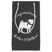 Mops Hunde Kinderdusche Graues Welpengeschlecht ne Kleine Geschenktüte (Vorderseite)