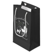 Mops Hunde Kinderdusche Graues Welpengeschlecht ne Kleine Geschenktüte (Vorderseite Schrägansicht)