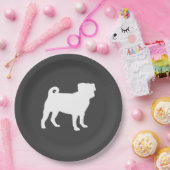 Mops Hunde Kinderdusche Graues Welpengeschlecht ne Pappteller (Party)