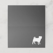 Mops Hunde Kinderdusche Graues Welpengeschlecht ne Platzkarte (Außenseite Aufgefaltet)