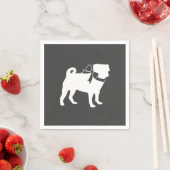 Mops Hunde Kinderdusche Graues Welpengeschlecht ne Serviette (Beispiel)