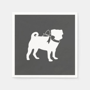 Mops Hunde Kinderdusche Graues Welpengeschlecht ne Serviette