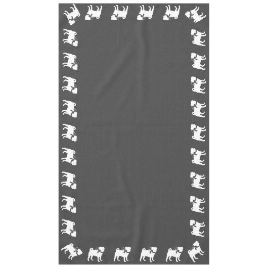 Mops Hunde Kinderdusche Graues Welpengeschlecht ne Tischdecke (Vorderseite)