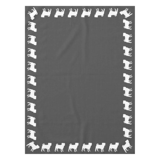 Mops Hunde Kinderdusche Graues Welpengeschlecht ne Tischdecke (Vorderseite)