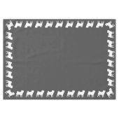 Mops Hunde Kinderdusche Graues Welpengeschlecht ne Tischdecke (Vorderseite (Horizontal))