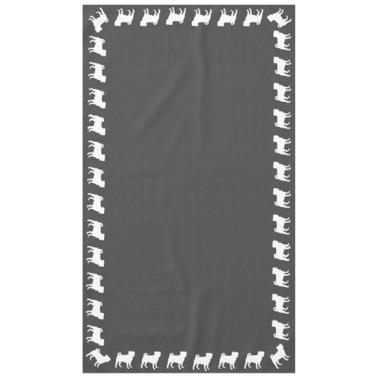 Mops Hunde Kinderdusche Graues Welpengeschlecht ne Tischdecke (Vorderseite)