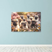 Mops Hunde Leinwand (Insitu (Holzboden))