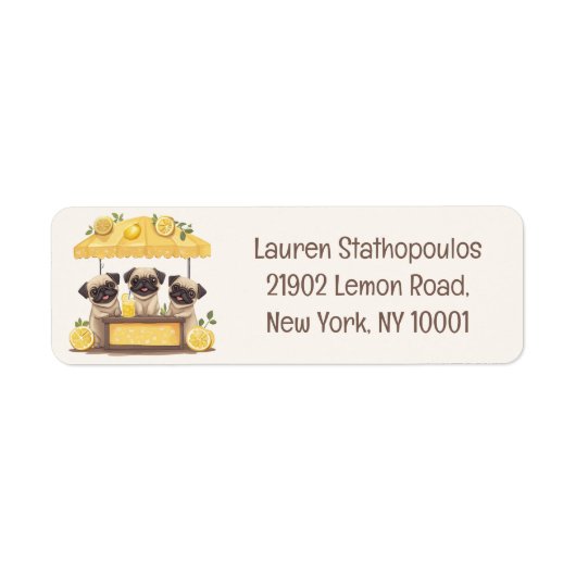 Mops Hunde Lemonade Stand (Vorne)