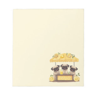 Mops Hunde Lemonade Stand Notizblock