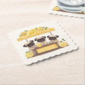 Mops Hunde Lemonade Stand Untersetzer (angewinkelt)