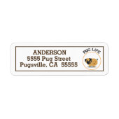 Mops Hunde Life Rücksendeadressen-Aufkleber (Vorne)