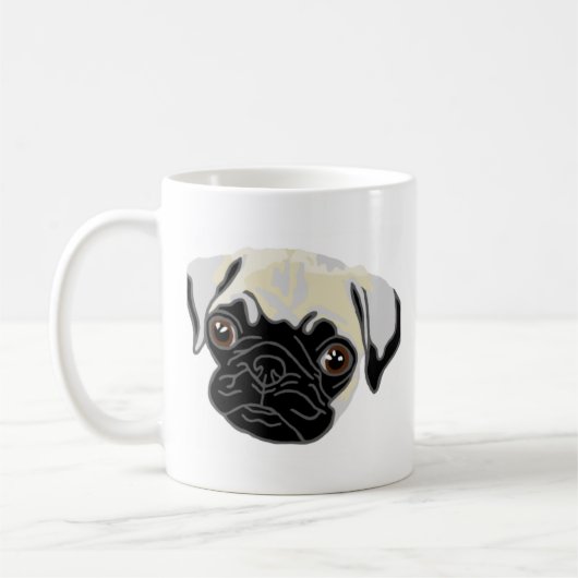 Mops Hunde Mama Tasse (Links)