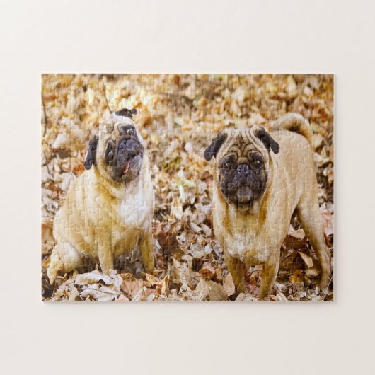 Mops Hunde. Puzzle (Horizontal)