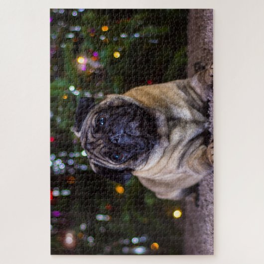Mops Hunde. Puzzle (Vertikal)