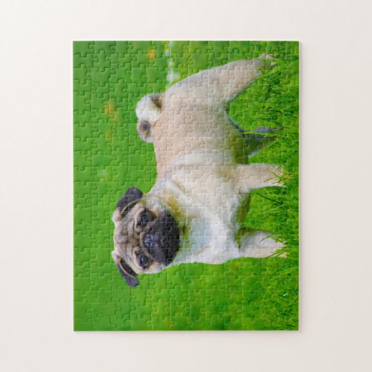 Mops Hunde. Puzzle (Vertikal)