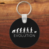 Mops Hunde Rasse Eigentümer Evolution Schlüsselanhänger (Vorderseite)