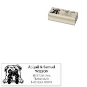 Mops Hunde Rücksendeadresse Gummistempel (Stempel)