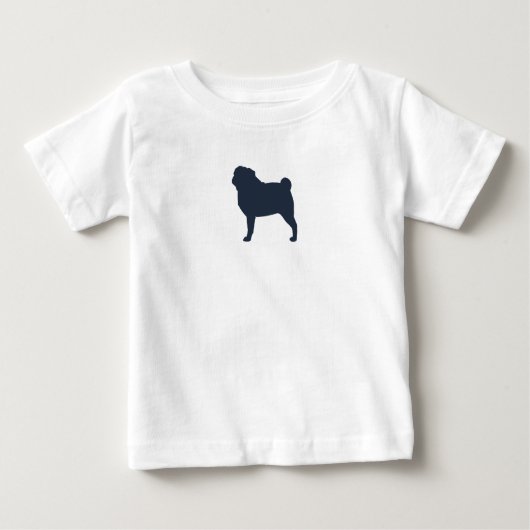 Mops Hunde Silhouette | Cooler Mops Lover's Baby T-shirt (Vorderseite)