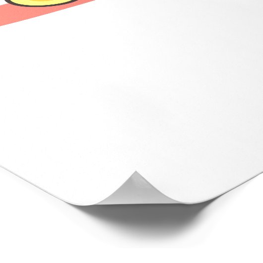 Mops Hunde Skater Skateboarden Funny Gips Poster (Ecke)