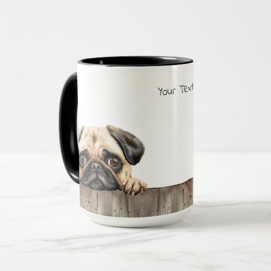 Mops Hunde Tasse (Vorderseite Links)