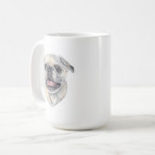 Mops Hunde Tasse | 15 oz (Vorderseite Links)
