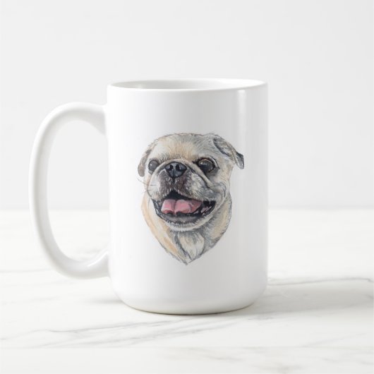 Mops Hunde Tasse | 15 oz (Links)