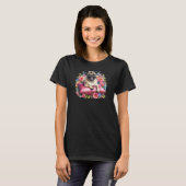 Mops Hunde und Blumendesign für Hunde T-Shirt (Vorne ganz)