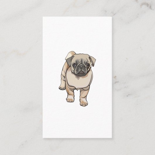 Mops-Hunde-Visitenkarten Visitenkarte (Vorderseite)