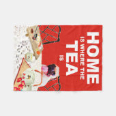 Mops-HundeFleecethrow-Decke Fleecedecke (Vorderseite (Horizontal))