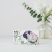 Mops-Hundegeschäfts-Karten Visitenkarte (Stehend Vorderseite)