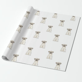 Mops-Hundegeschenk-Verpackungs-Papier Geschenkpapier