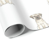 Mops-Hundegeschenk-Verpackungs-Papier Geschenkpapier (Rolleneckpunkt)