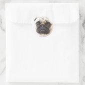 Mops-Hundekleber Runder Aufkleber (Tasche)